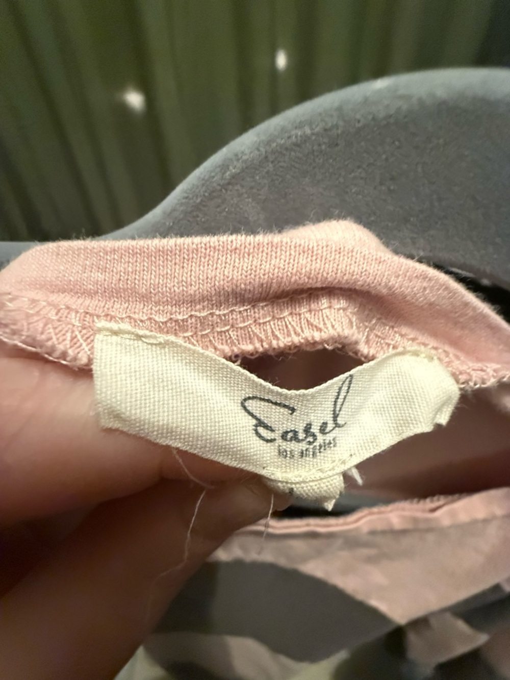 easel Blush Pink Tee with Heather Gray - Picture 5 of 5